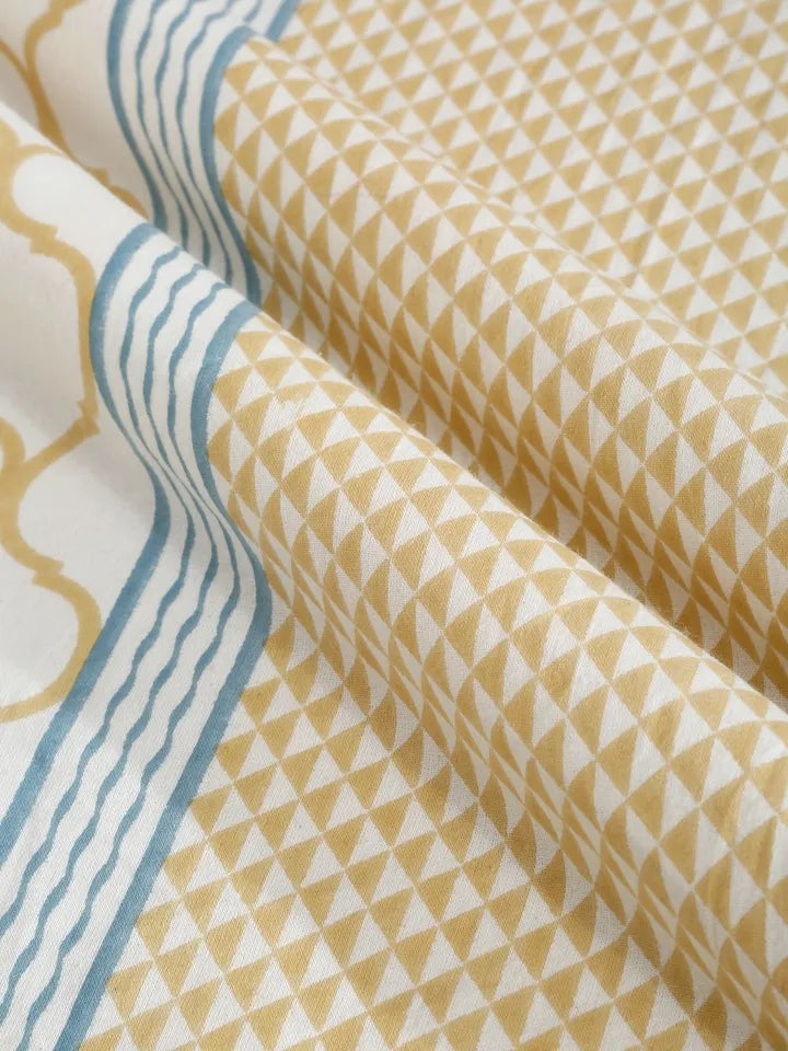 Golden Harmony Cotton Bedsheet – King Size (100 x 108 Inch) JUTON