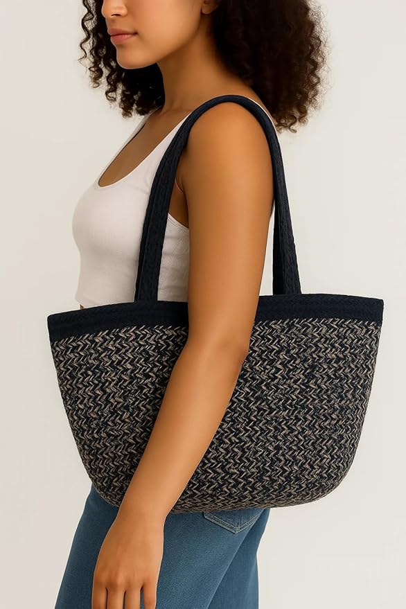 100% Pure Cotton Eco-Friendly Tote Bag – Shoulder Bag for Shopping, Travel, and Daily Use JUTON