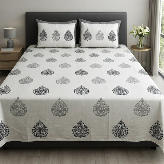 Handblock Pure Cotton Bedsheet JUTON