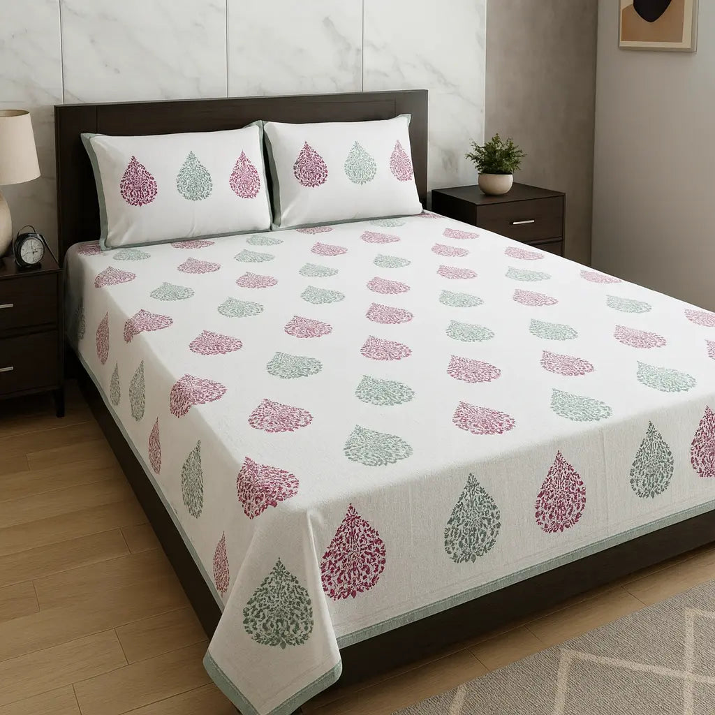 Handblock Pure Cotton Bedsheet JUTON