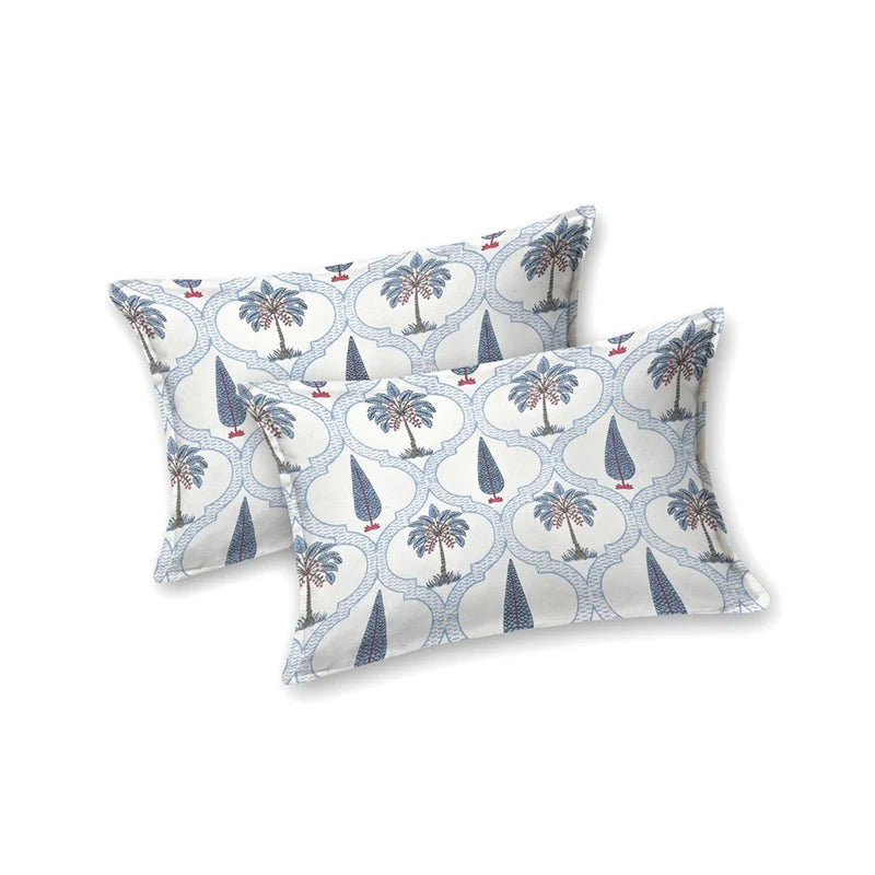 Royal Palm & Cypress Twill Cotton Bedsheet – King Size (108 x 108 Inch) JUTON