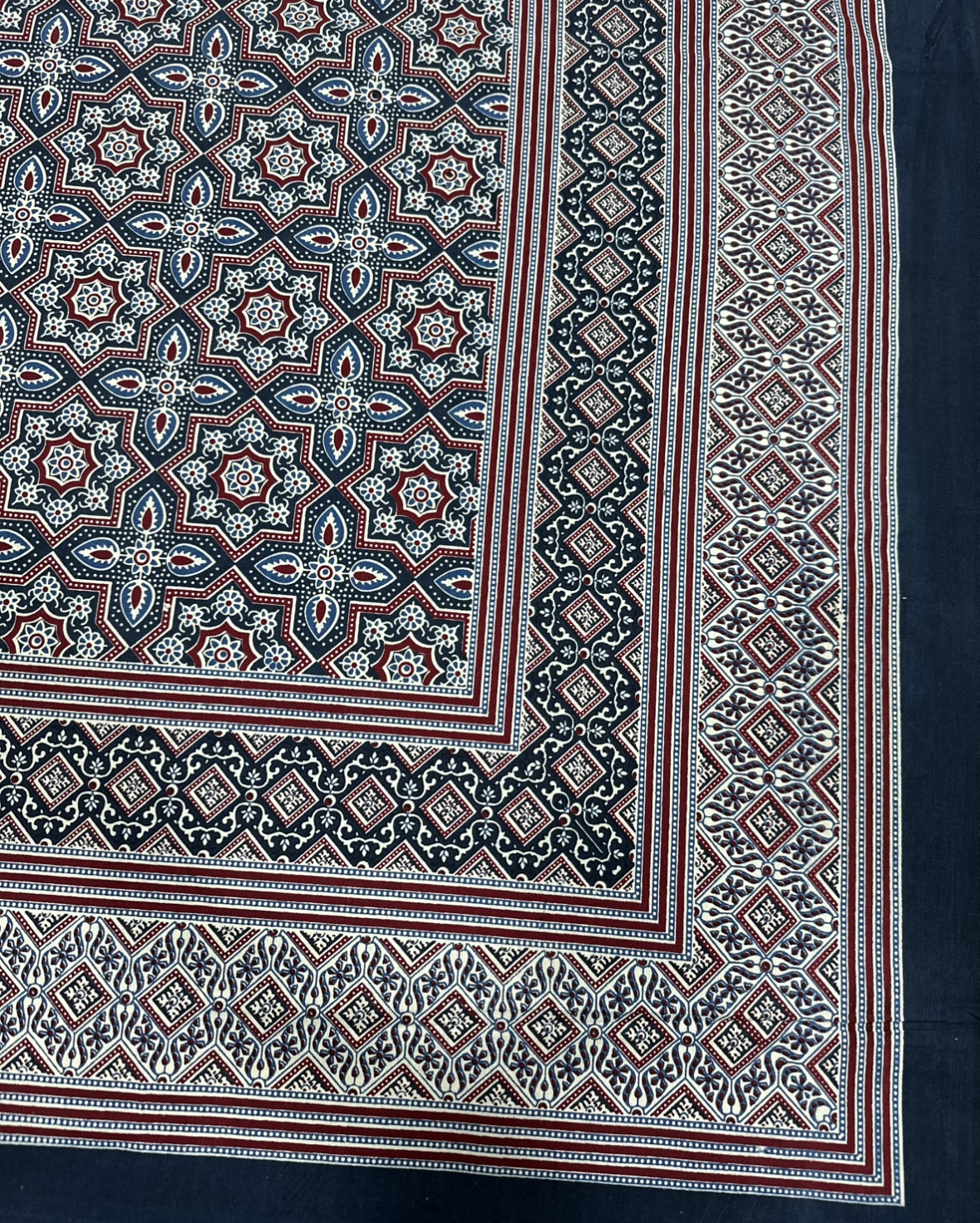 Mandala Magic Blue Cotton King Size Bedsheet